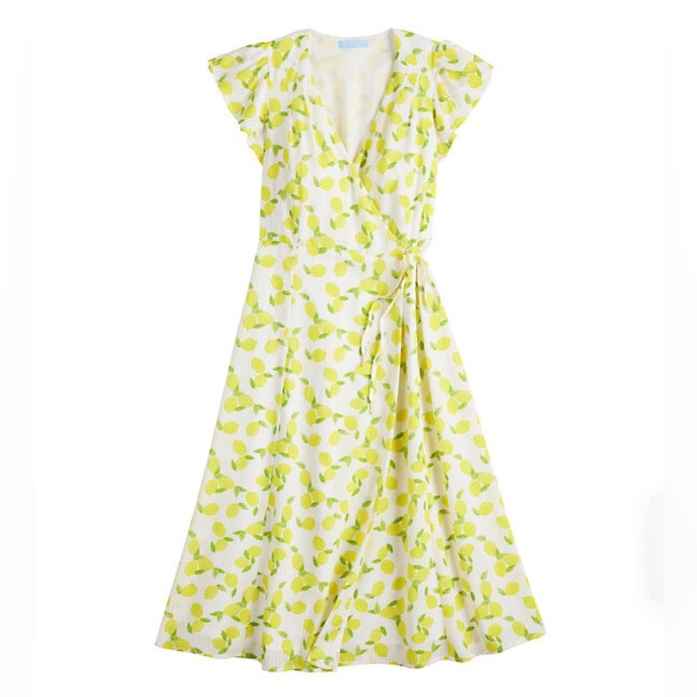 Lemon Wrap Dress, European, Italian, DRAPER JAMES RSVP, Midi Dress